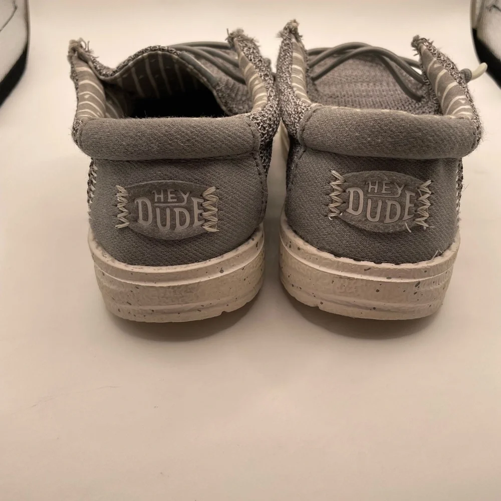 Hey Dude Wally Sox Gray Casual Shoes size 9C